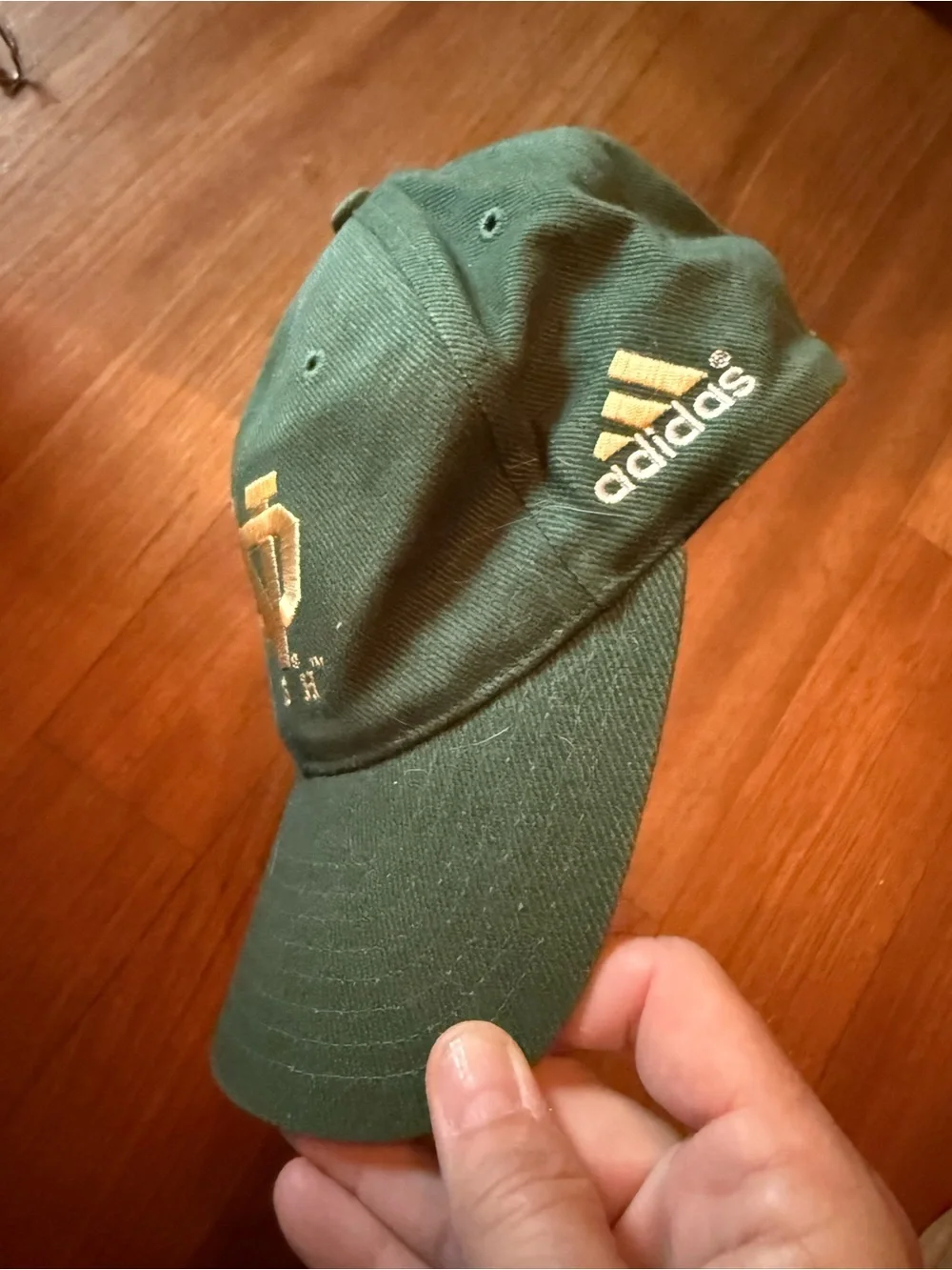 Irish ND Notre Dame Adjustable Green Adidas Baseball Cap
